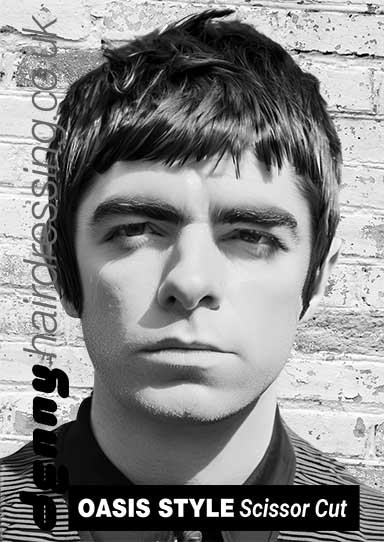 Oasis style scissor haircut